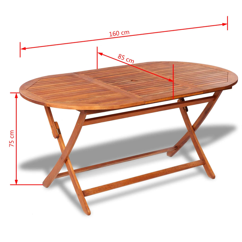 Set Mobilier De Exterior, 7 Piese, Lemn Masiv De Acacia