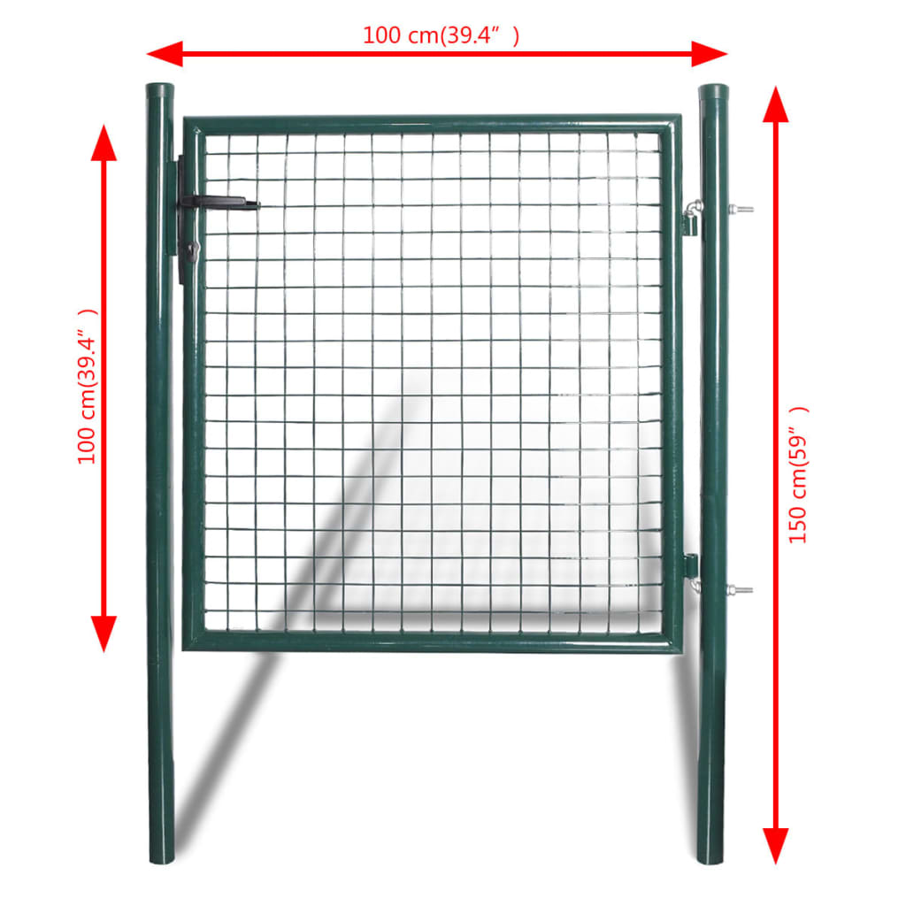 Poartă Individuală Pentru Gard, Oțel Vopsit Electrostatic