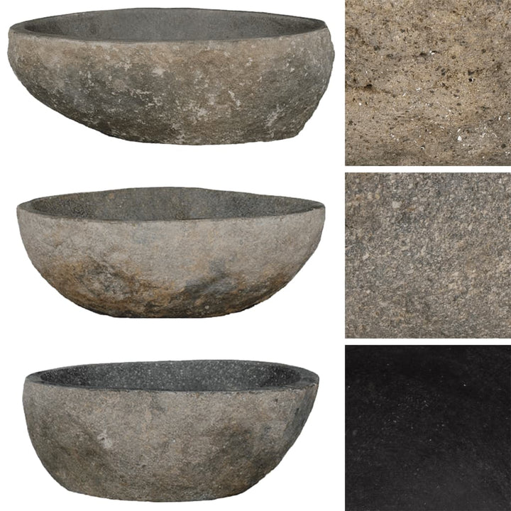 Chiuvetă Din Piatră De Râu, (29-38)X(24-31) Cm, Oval