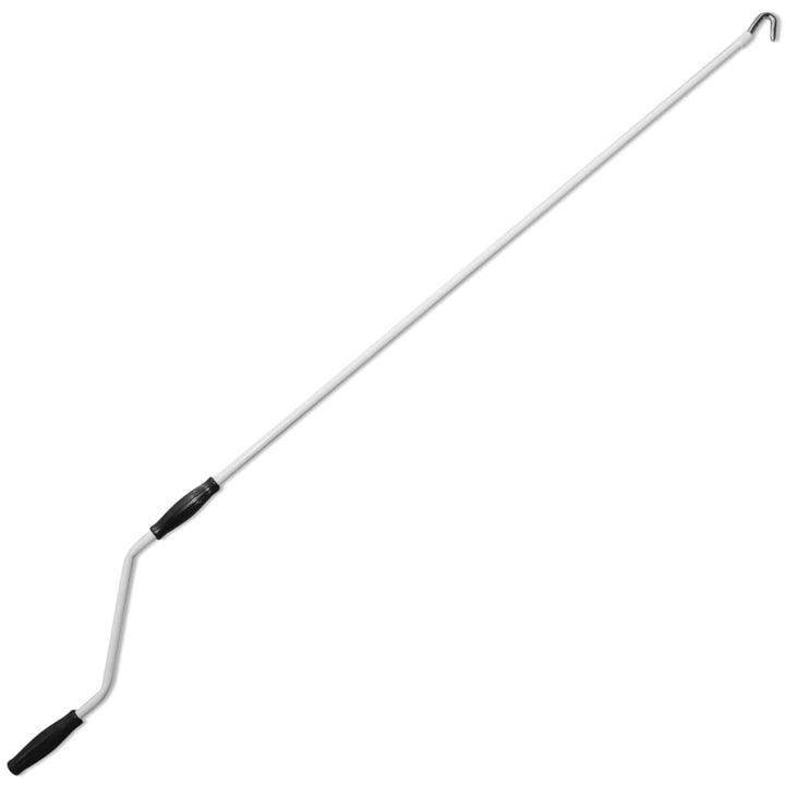 Copertină Pliabilă Acționată Manual, 500 Cm, Albastru Și Alb