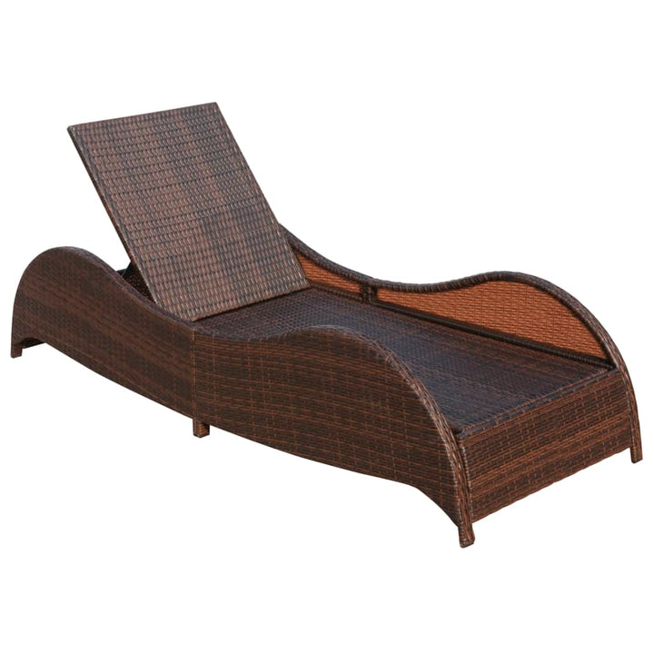 Șezlong De Plajă Cu Pernă, , Poliratan