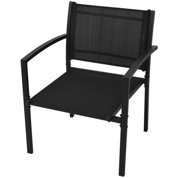 Set Mobilier De Grădină, 4 Piese, Negru, Textilenă