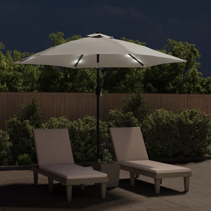 Umbrelă De Soare De Grădină În Consolă Cu Led, , 3 M