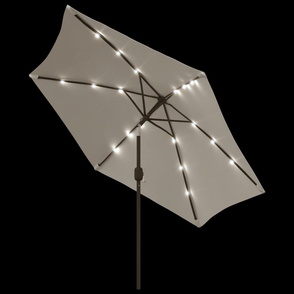 Umbrelă De Soare De Grădină În Consolă Cu Led, , 3 M