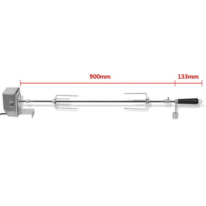 Rotisor Cu Motor Profesional Pentru Bbq, Oțel,