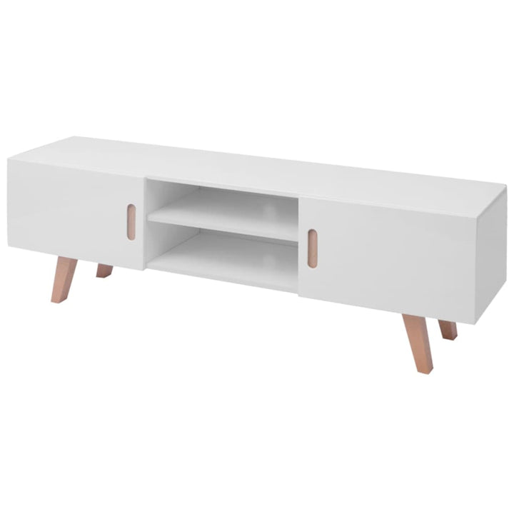 Stativ Tv, Alb Lucios, 150 X 35 X 48,5 Cm, Mdf