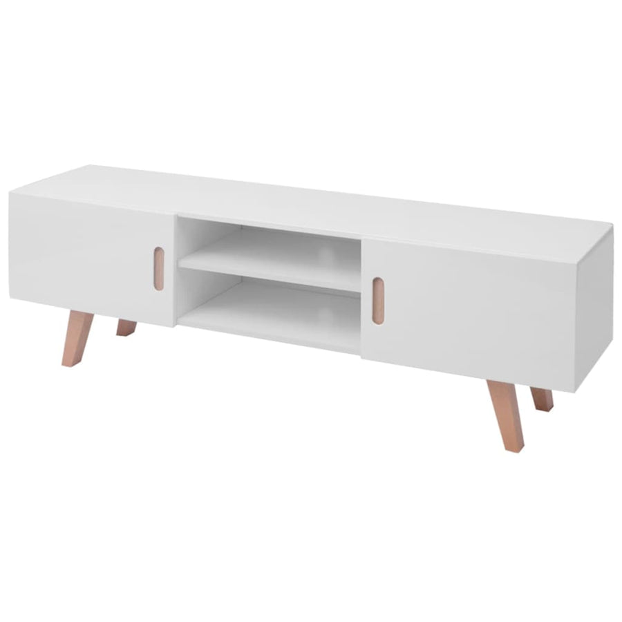 Stativ Tv, Alb Lucios, 150 X 35 X 48,5 Cm, Mdf