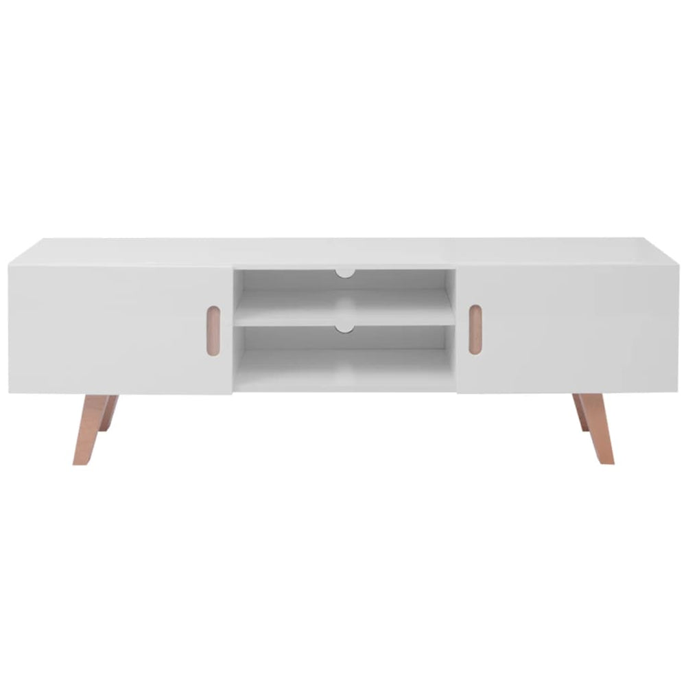 Stativ Tv, Alb Lucios, 150 X 35 X 48,5 Cm, Mdf