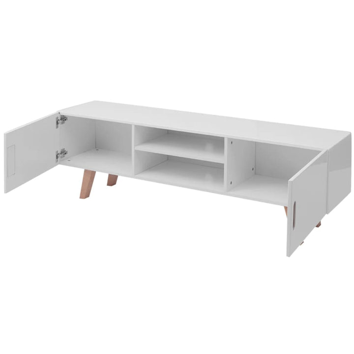 Stativ Tv, Alb Lucios, 150 X 35 X 48,5 Cm, Mdf