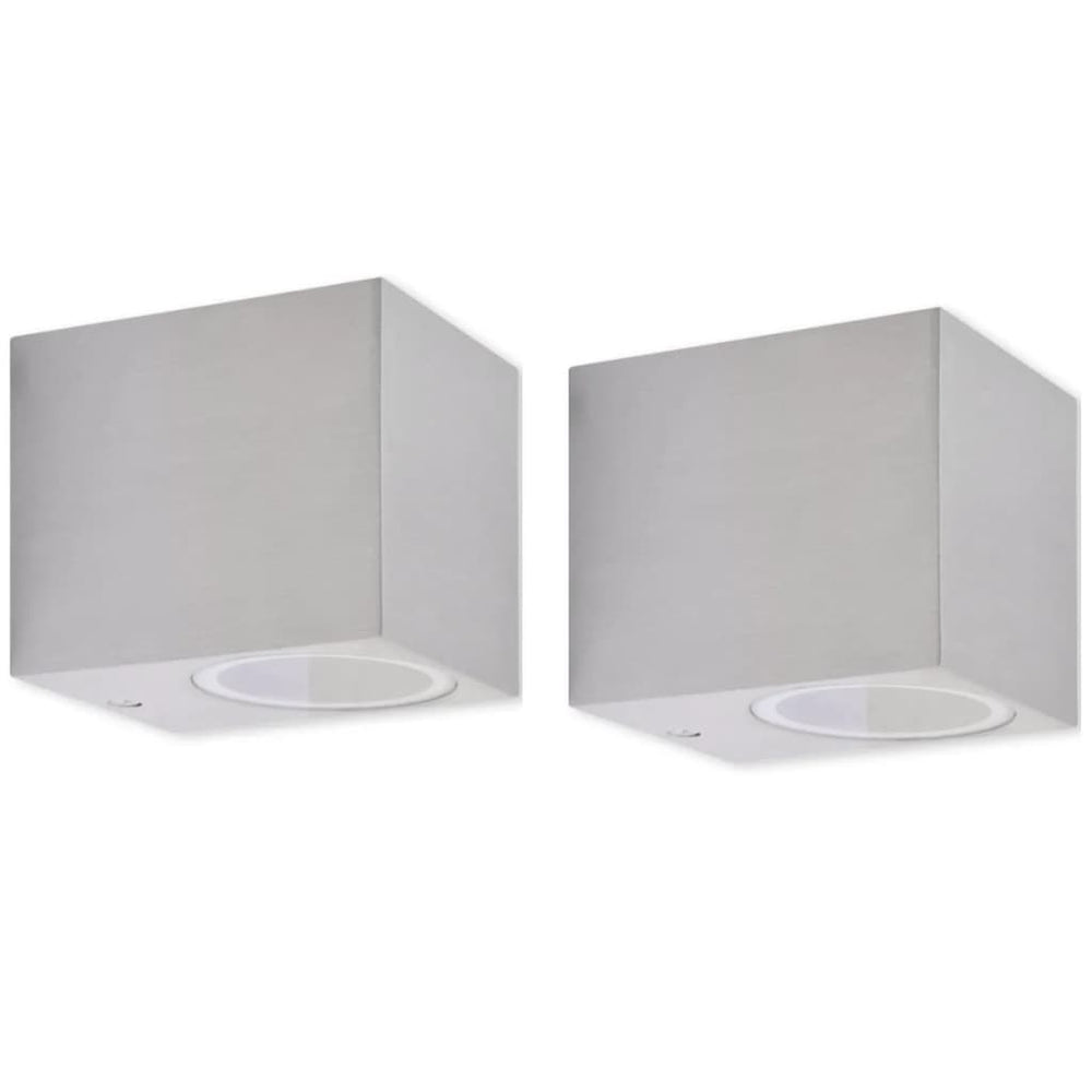 Corpuri De Iluminat Tip Cub Pentru Perete Exterior, 2 Buc.