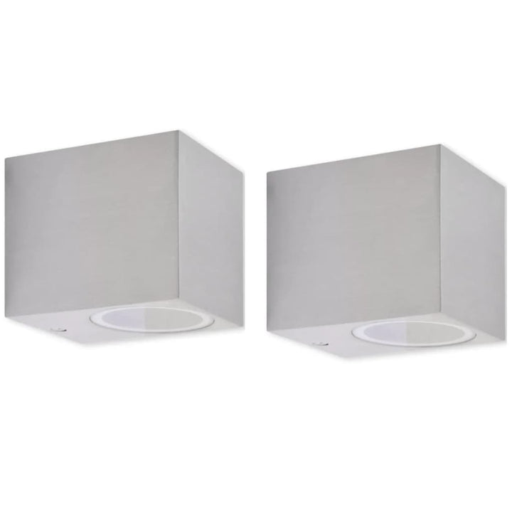 Corpuri De Iluminat Tip Cub Pentru Perete Exterior, 2 Buc.