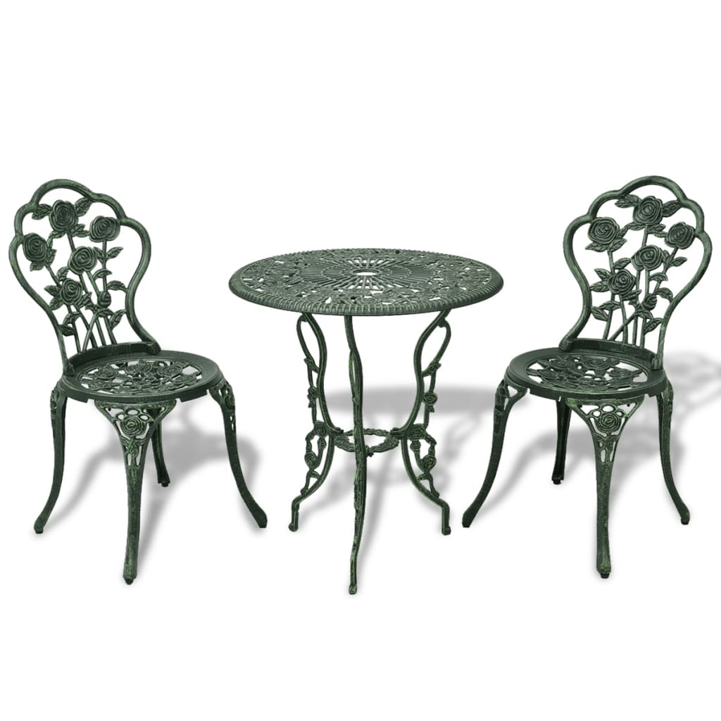 Set Mobilier Bistro, 3 Piese, Aluminiu Turnat