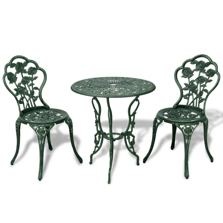 Set Mobilier Bistro, 3 Piese, Aluminiu Turnat