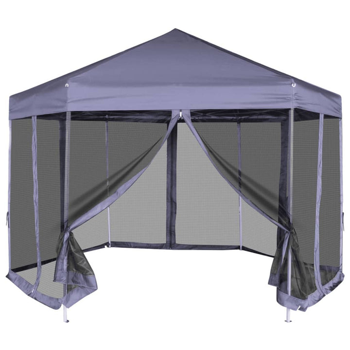 Marchiză Pliabilă Hexagonală, 6 Pereți, Alb , 3,6 X 3,1 M