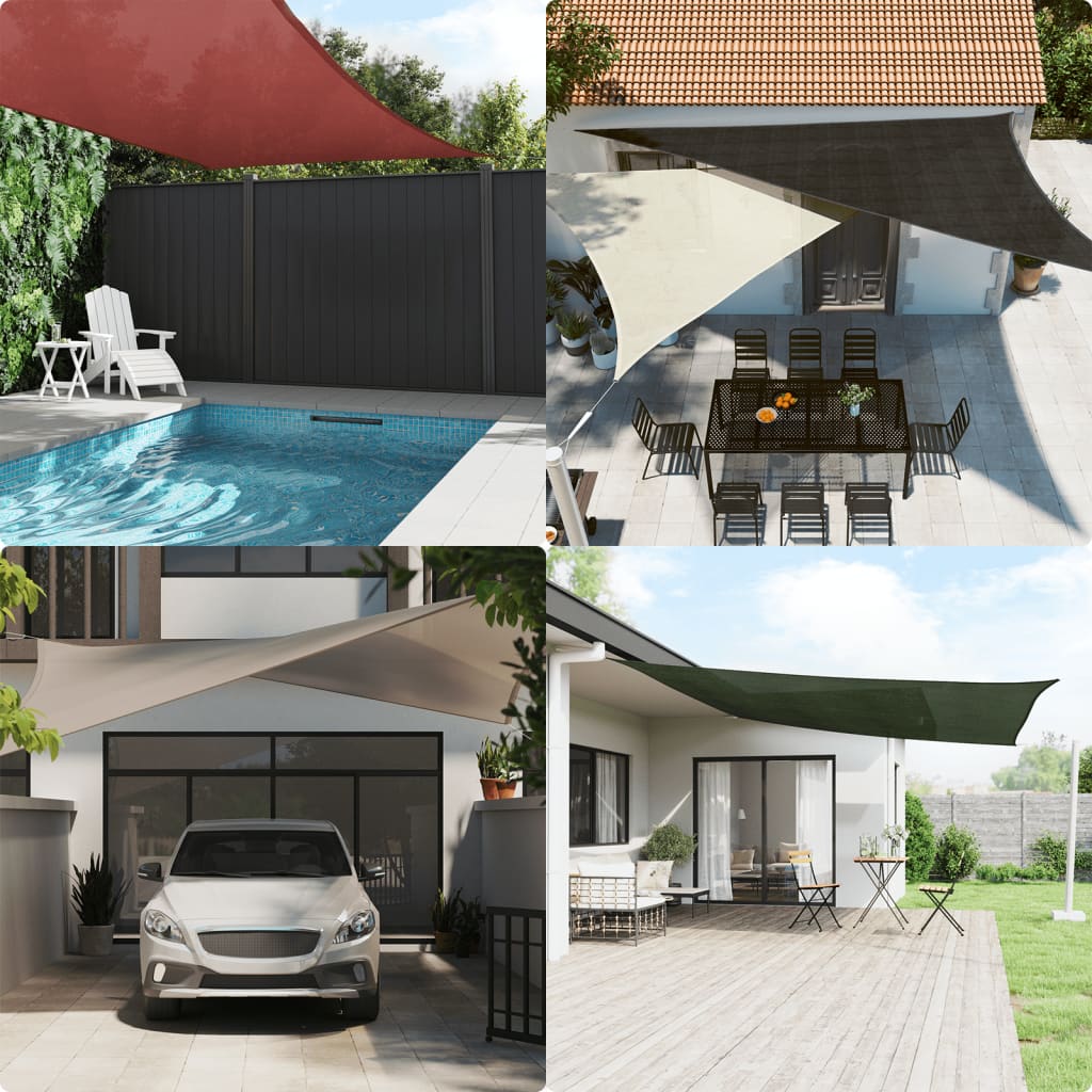 Pânză Parasolar Din Hdpe, Triunghiulară 3,6 X 3,6 X 3,6 M, Bej