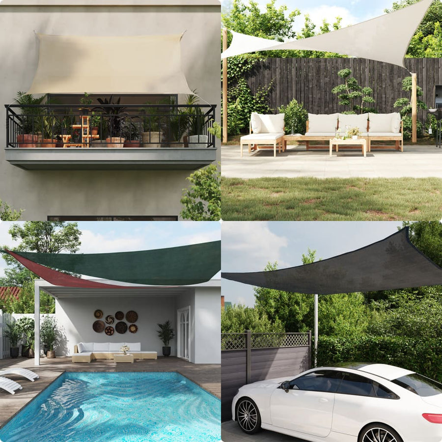 Pânză Parasolar Din Hdpe, Triunghiulară 3,6 X 3,6 X 3,6 M, Bej