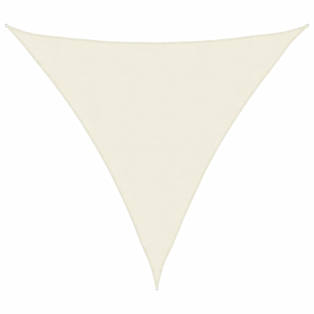 Parasolar Din Țesătură Oxford Triunghiular, 3,6X3,6X3,6 M, Crem