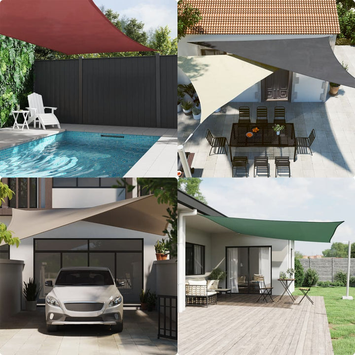 Parasolar Din Țesătură Oxford Triunghiular, 3,6X3,6X3,6 M, Crem