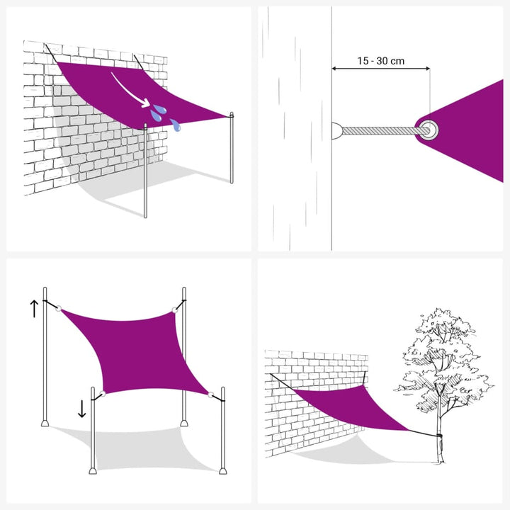 Parasolar Din Țesătură Oxford Triunghiular, 3,6X3,6X3,6 M, Crem