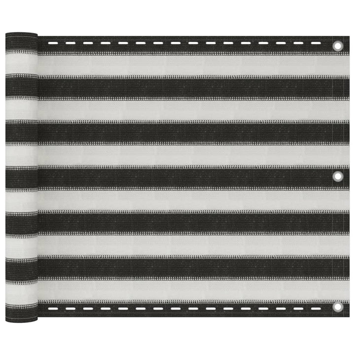 Prelată Pentru Balcon Din Hdpe, 75 X 400 Cm, Antracit Și Alb