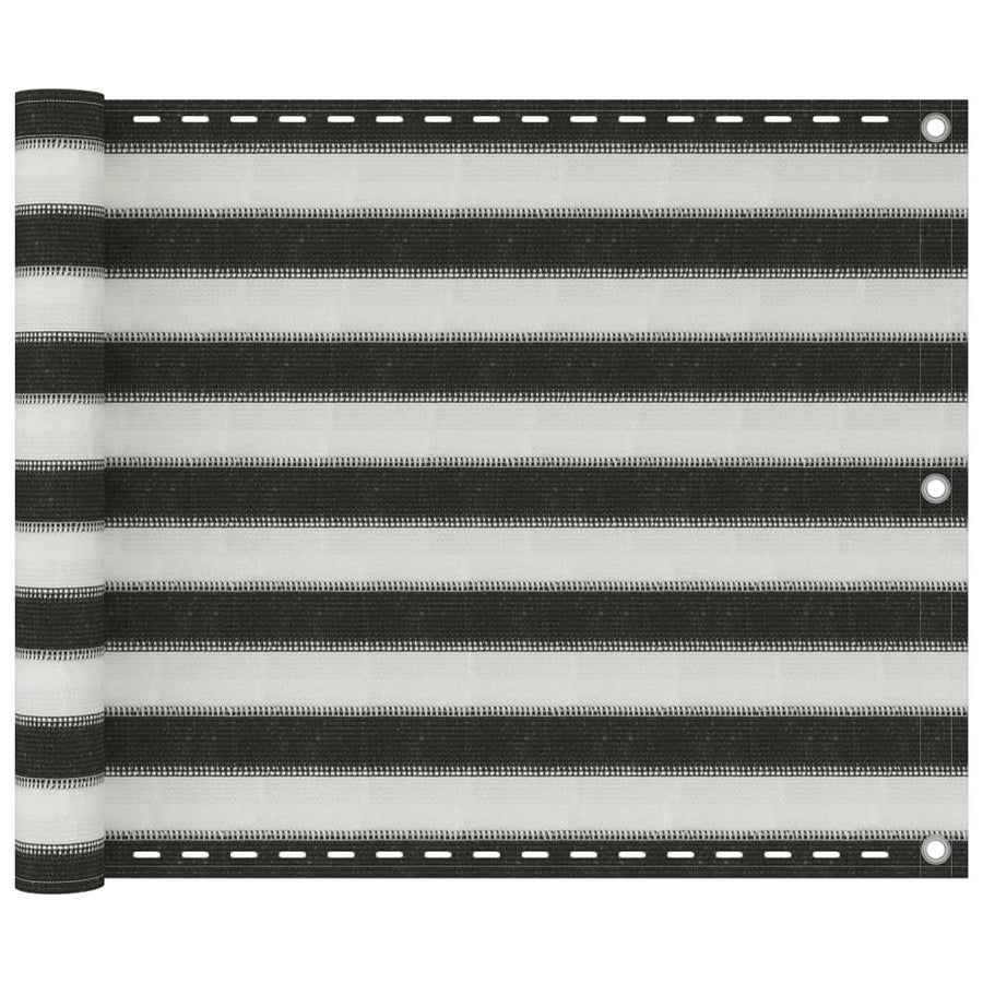 Prelată Pentru Balcon Din Hdpe, 75 X 400 Cm, Antracit Și Alb