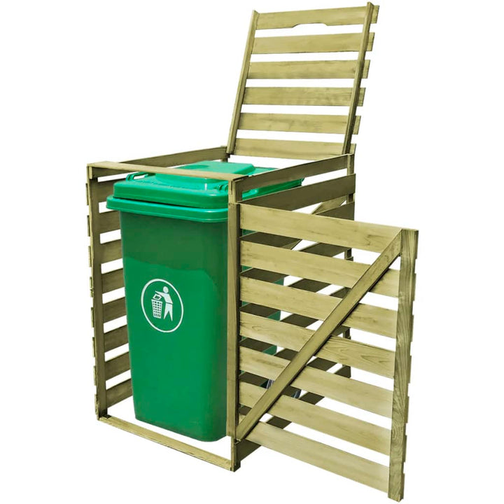 Magazie De Pubele Dublă, 240 L, Lemn Tratat