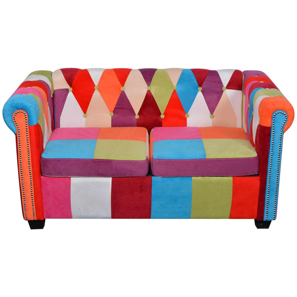 Canapea Chesterfield, Cu 2 Locuri, Material Textil