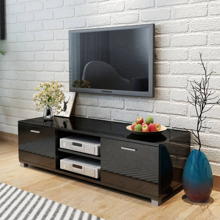Comodă Tv, Alb Extralucios, 140 X 40,5 X 35 Cm