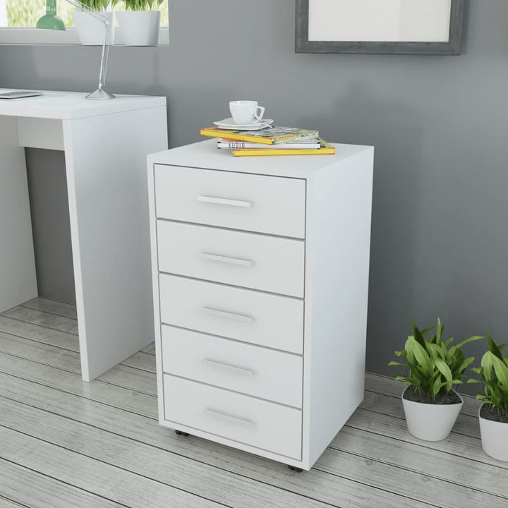 Unitate Sertare De Birou Cu Rotile, 5 Sertare,