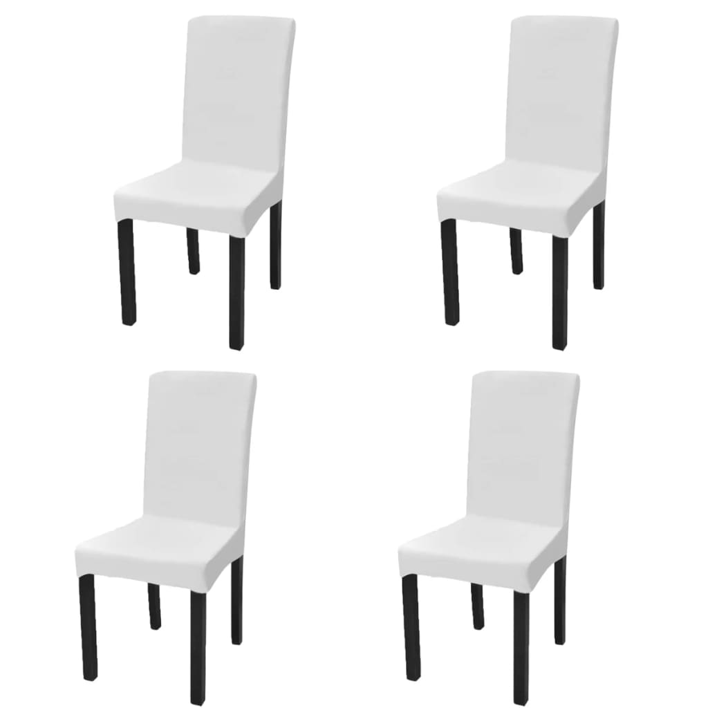 Huse De Scaun Elastice Drepte, 4 Buc.,