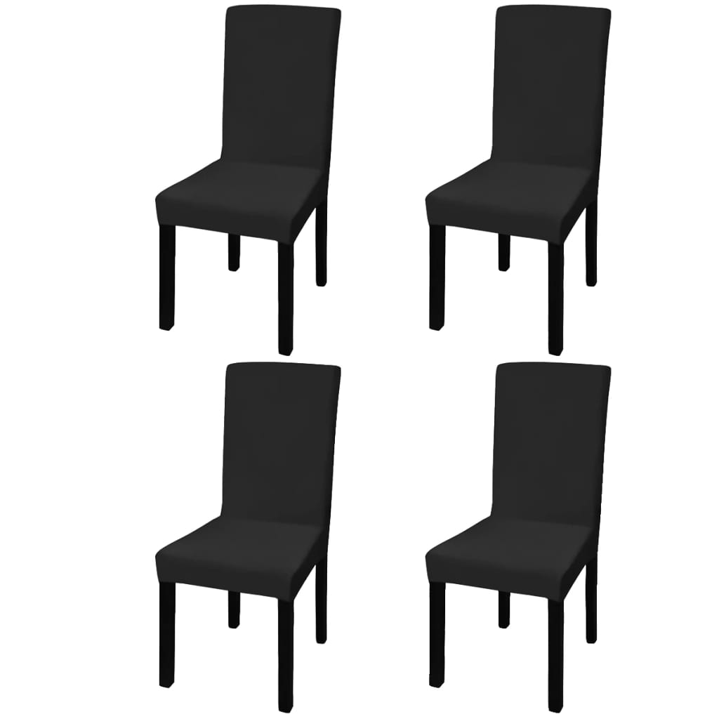 Huse De Scaun Elastice Drepte, 4 Buc.,