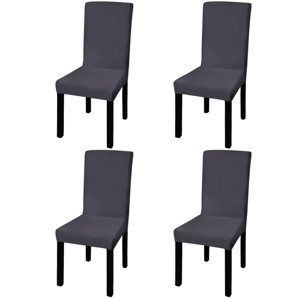 Huse De Scaun Elastice Drepte, 4 Buc.,