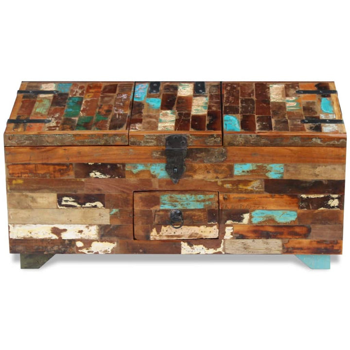 Măsuță De Cafea Tip Cufăr, 80 X 40 X 35 Cm, Lemn Solid Reciclat