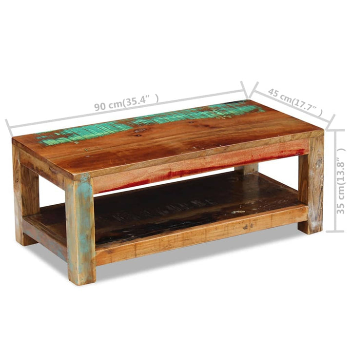 Măsuță De Cafea, 90X45X35 Cm, Lemn Masiv Reciclat