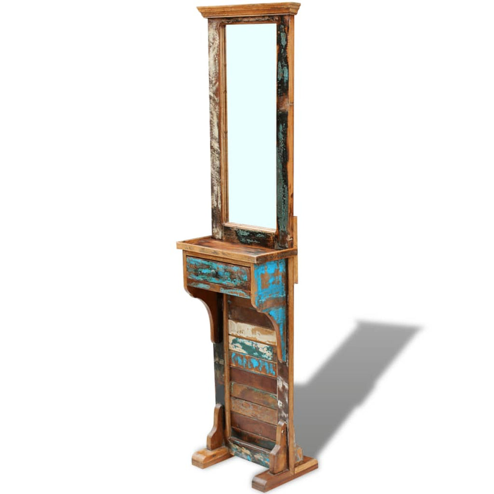 Oglindă Pentru Hol, 47 X 23 X 180 Cm, Lemn Reciclat Solid