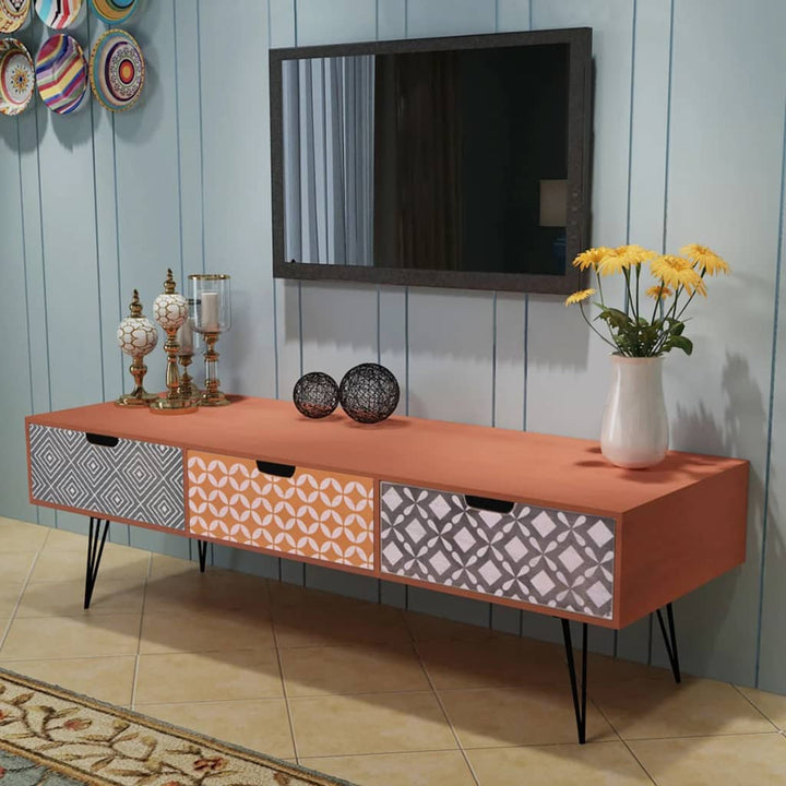 Comodă Tv Cu 3 Sertare, 120X40X36 Cm,