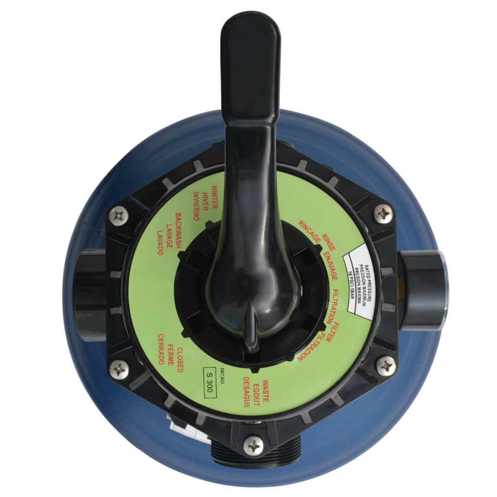 Filtru Cu Nisip Pentru Piscină Supapă 6 Poziții Albastru 460 Mm