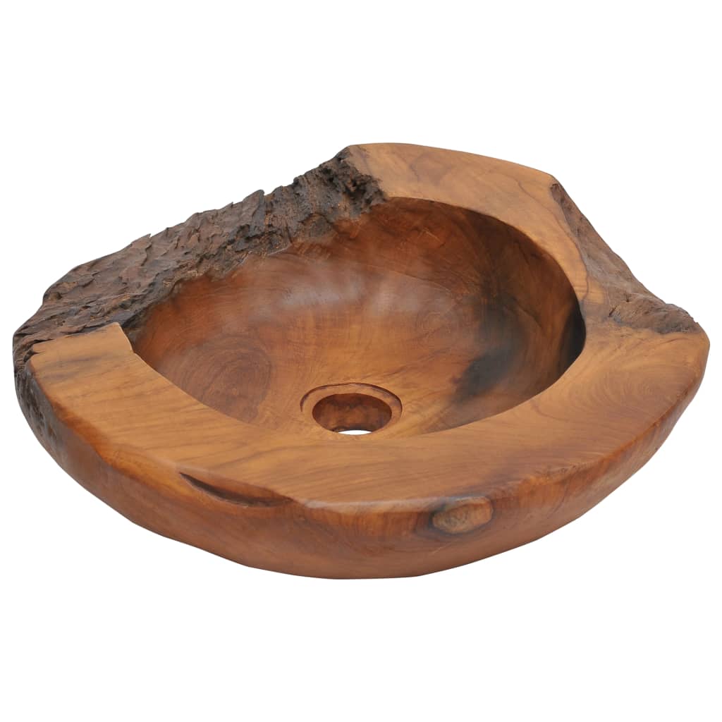 Chiuvetă De Baie Din Lemn Masiv De Tec, 45 Cm