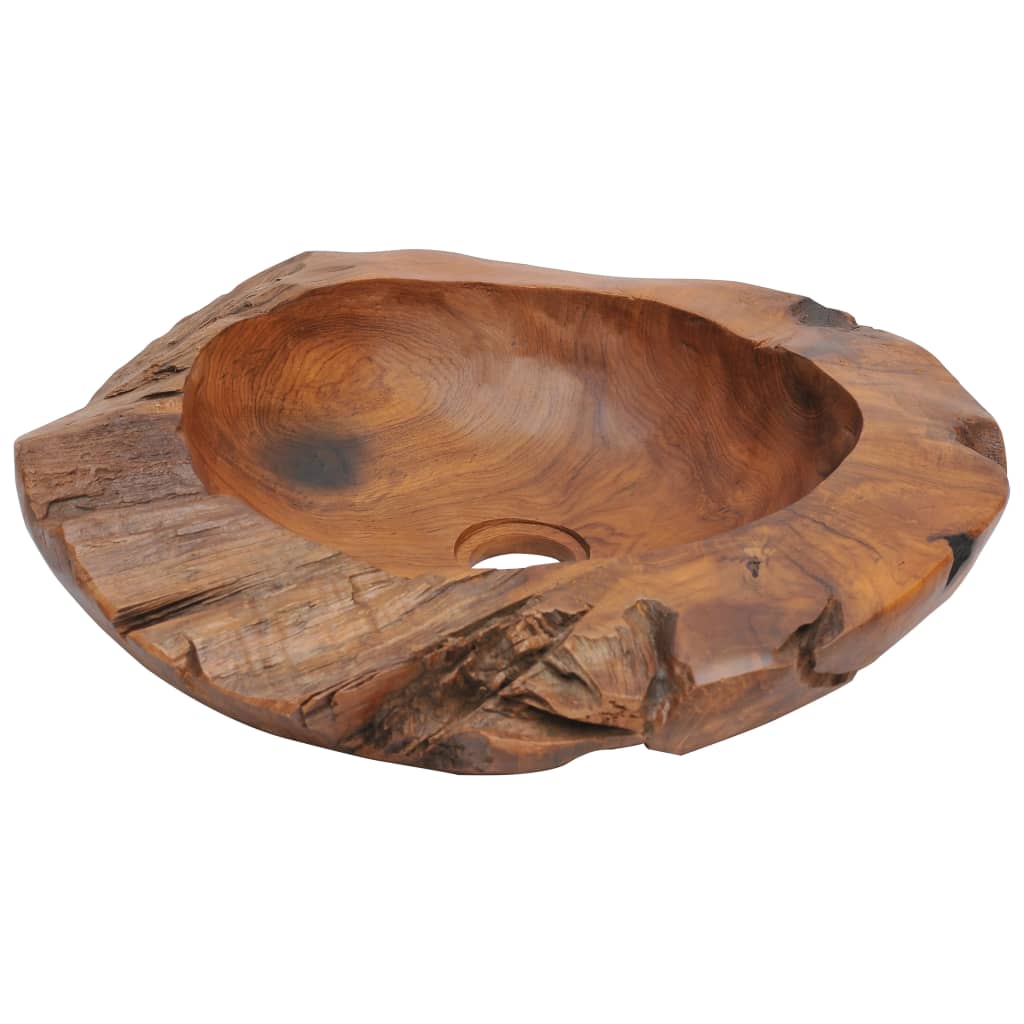 Chiuvetă De Baie Din Lemn Masiv De Tec, 45 Cm