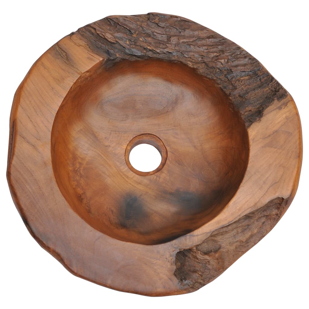 Chiuvetă De Baie Din Lemn Masiv De Tec, 45 Cm