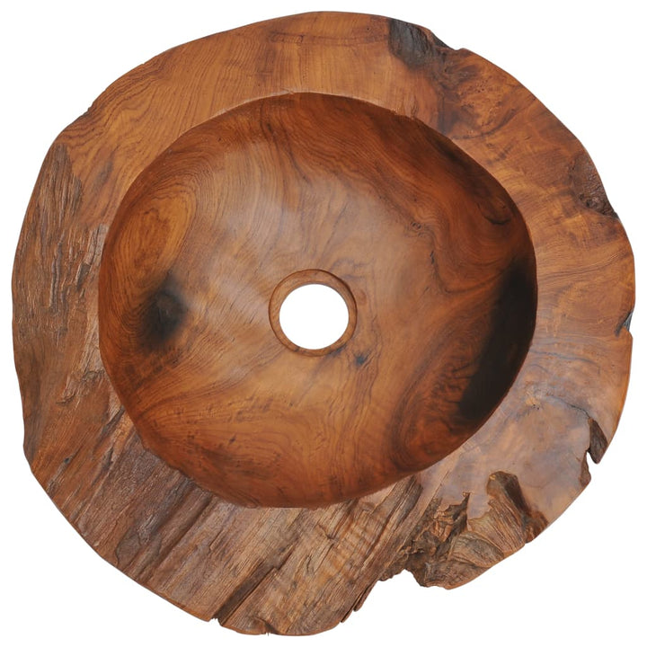 Chiuvetă De Baie Din Lemn Masiv De Tec, 45 Cm