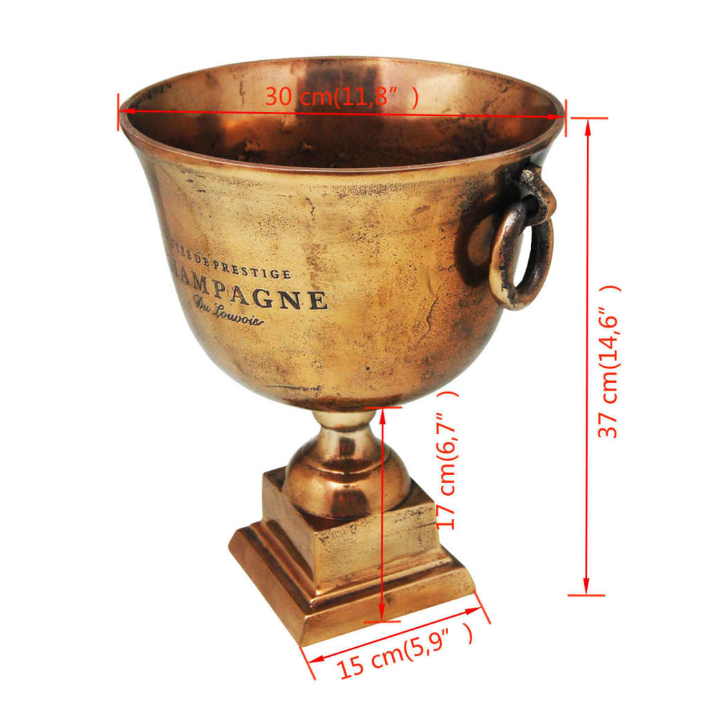 Frapieră Pentru Șampanie, Model Cupă Trofeu, Maro