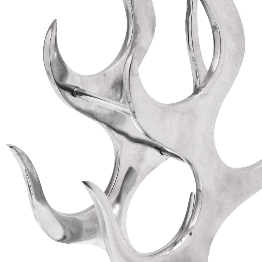 Raft Pt. Vinuri Din Aluminiu Argintiu, Formă Flacără, 9 Sticle