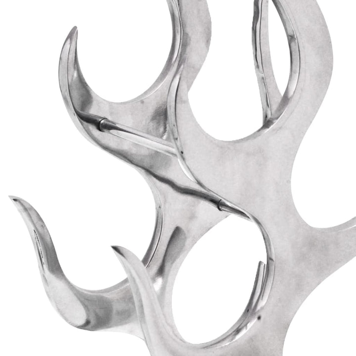 Raft Pt. Vinuri Din Aluminiu Argintiu, Formă Flacără, 9 Sticle