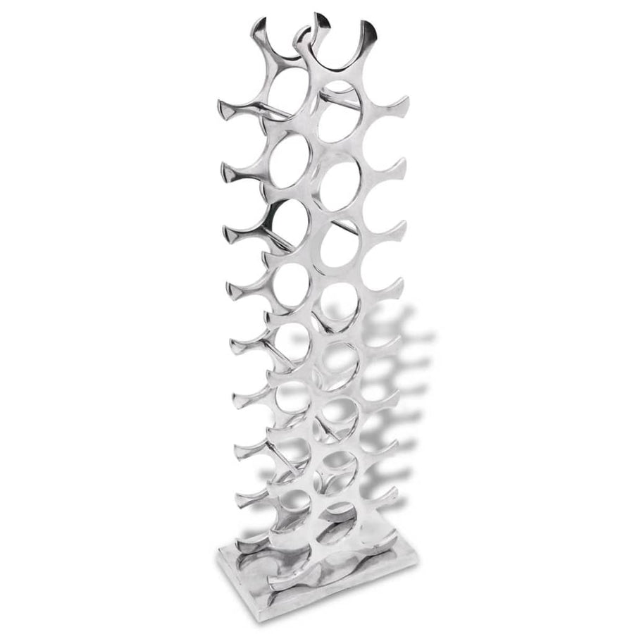 Raft Pentru Vin, Aluminiu, Argintiu, Pentru 27 Sticle