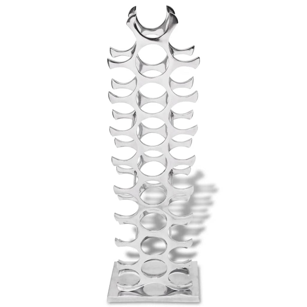 Raft Pentru Vin, Aluminiu, Argintiu, Pentru 27 Sticle