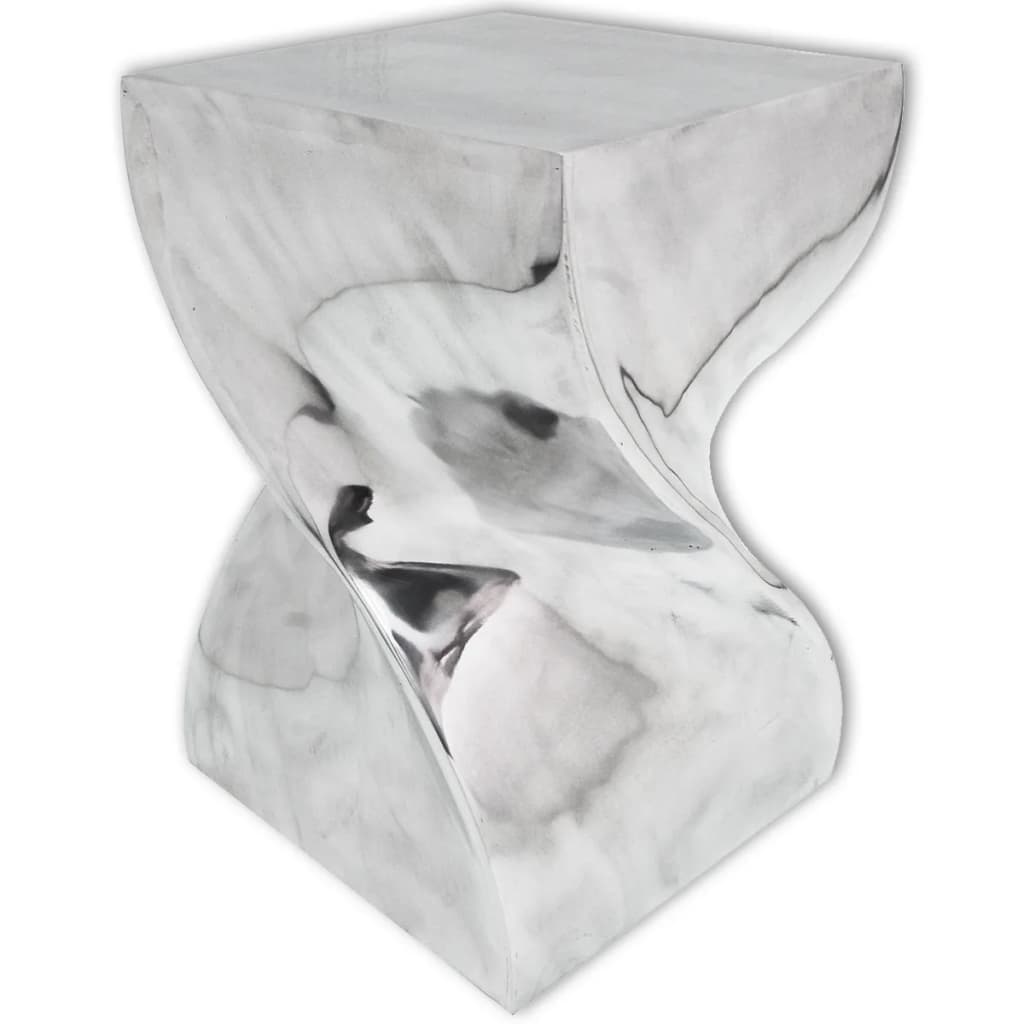 Scaun/Masă Laterală Cu Formă Răsucită, Aluminiu, Argintiu