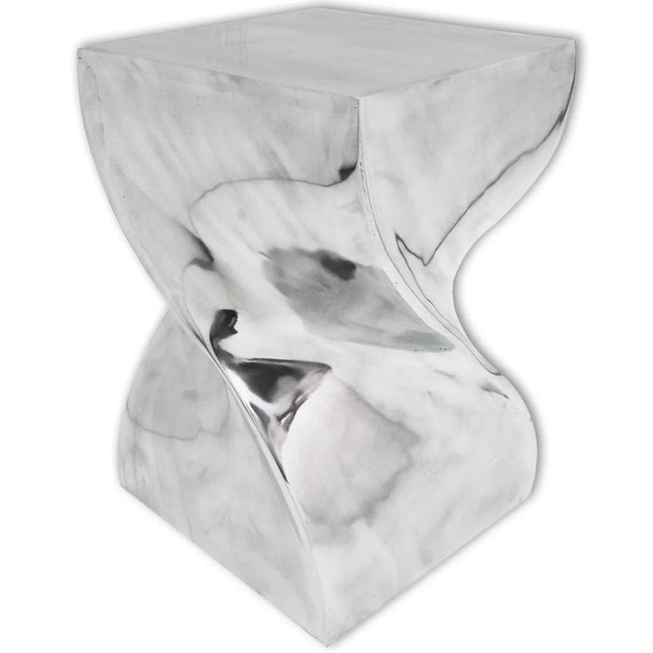 Scaun/Masă Laterală Cu Formă Răsucită, Aluminiu, Argintiu