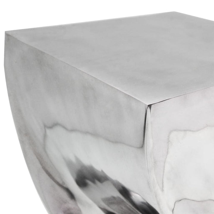 Scaun/Masă Laterală Cu Formă Răsucită, Aluminiu, Argintiu