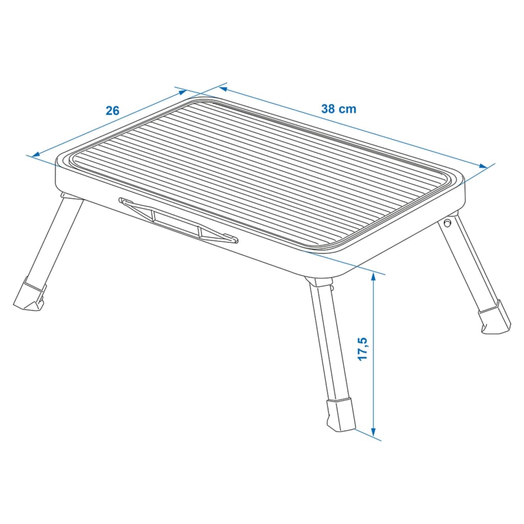 Proplus Taburet Cu O Treaptă Pliabil, 150 Kg, Metal